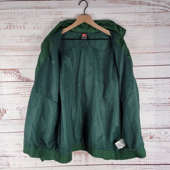 Vintage Nike Team Mens Size L Full Zip Jacket Front Vented Green - Picture 8 of 9